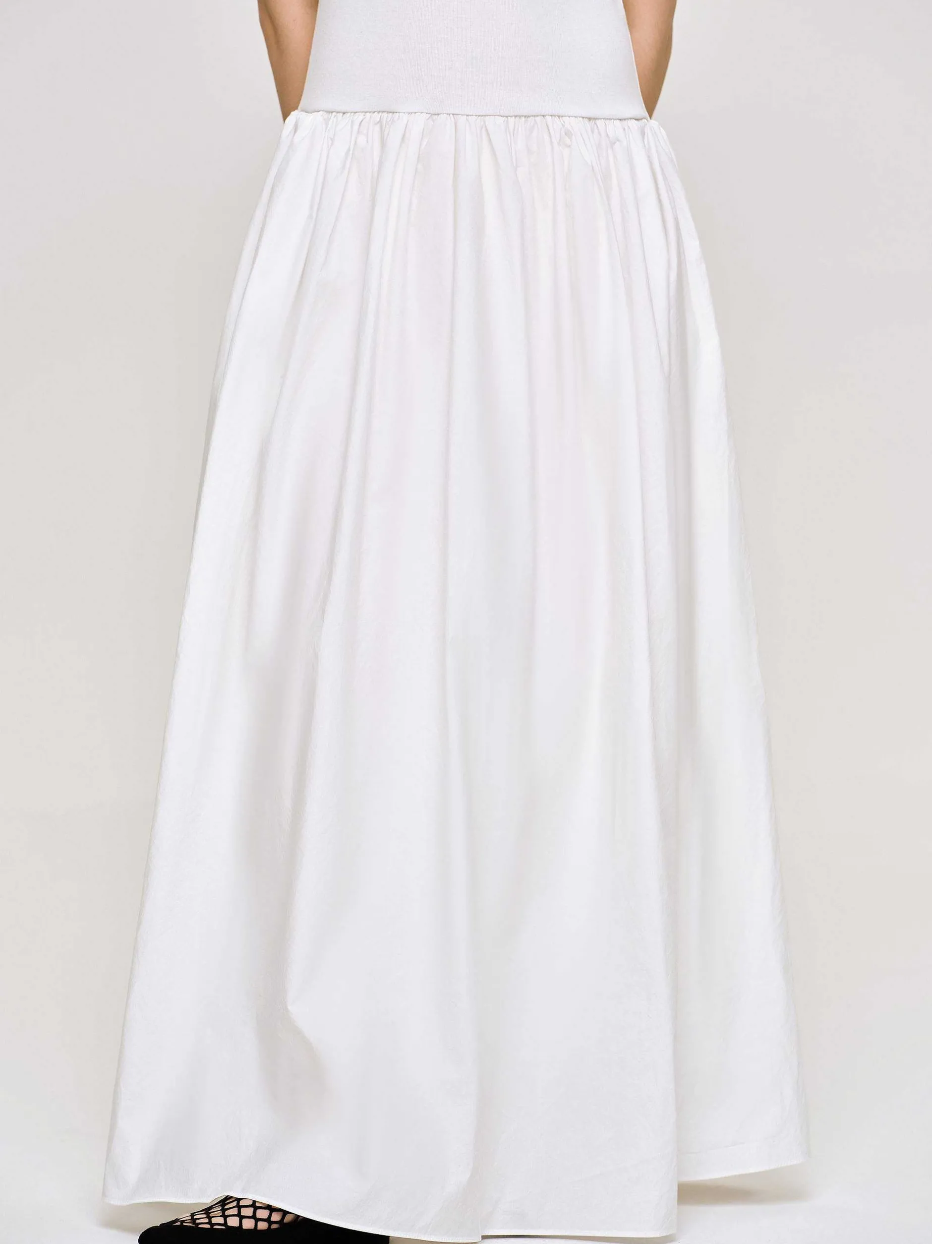 Dresses-Source Unknown Amal Drop Waist Racer Tank Dress, White