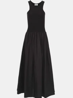 Clothing-Source Unknown Amal Drop Waist Racer Tank Dress, Black
