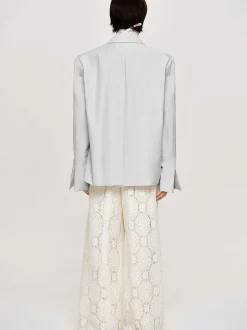 Accessories-Source Unknown Baia Boxy Wrap Blazer, Gainsboro Grey