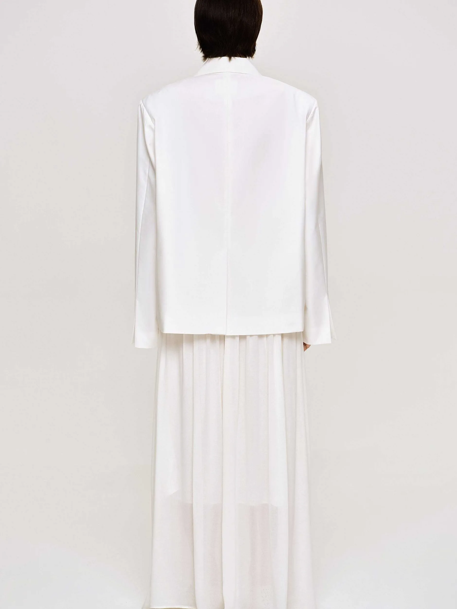 Accessories-Source Unknown Baia Boxy Wrap Blazer, White