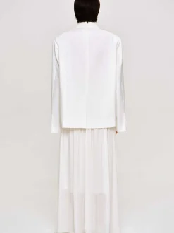 Accessories-Source Unknown Baia Boxy Wrap Blazer, White