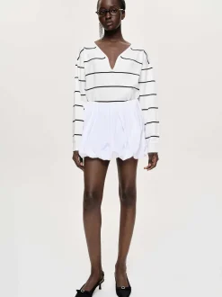 Clothing-Source Unknown Balloon Miniskirt, White