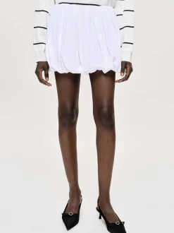 Clothing-Source Unknown Balloon Miniskirt, White