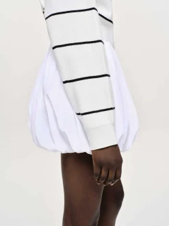 Clothing-Source Unknown Balloon Miniskirt, White