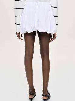 Bottoms-Source Unknown Balloon Miniskirt, White