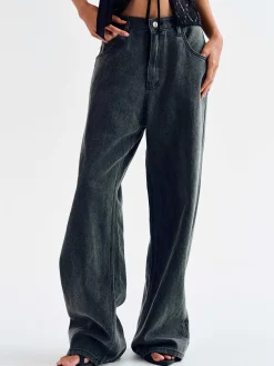 Denim-Source Unknown Boyfriend Pigment Jeans, Sharkskin