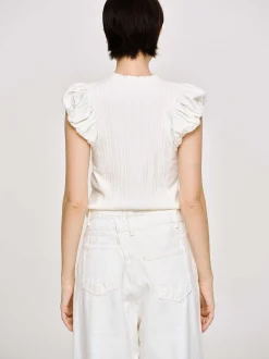 Knitwear-Source Unknown Bubble Rib Knit, White
