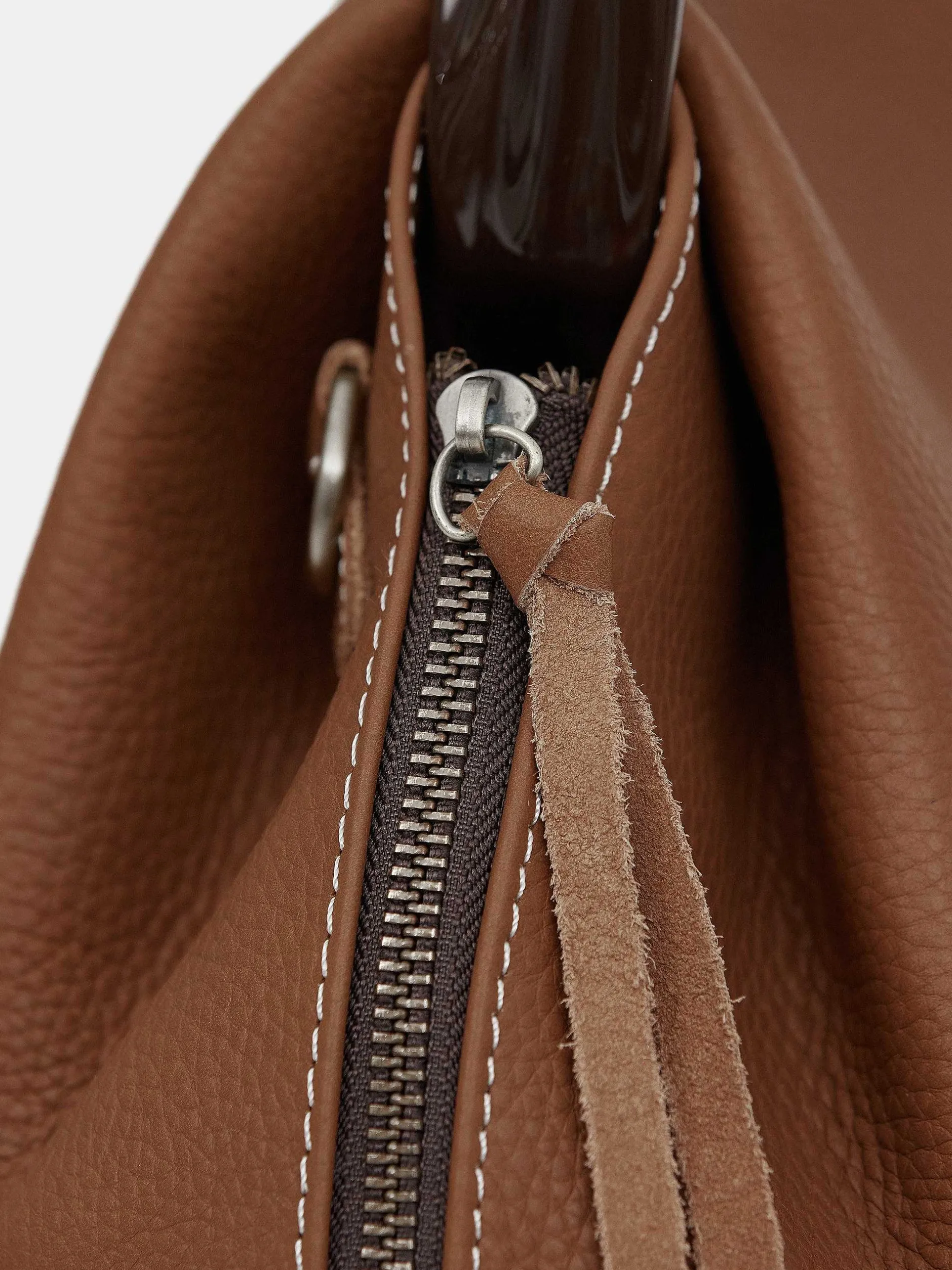 Shoes & Bags-Source Unknown Calfskin Triangle Tote, Brunette