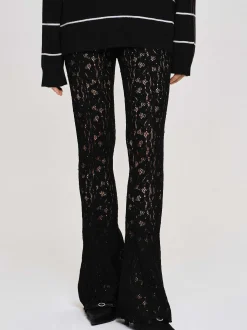 Accessories-Source Unknown Chantilly Lace Pants, Black