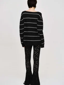Accessories-Source Unknown Chantilly Lace Pants, Black