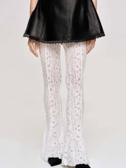 Accessories-Source Unknown Chantilly Lace Pants, White
