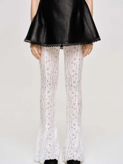 Accessories-Source Unknown Chantilly Lace Pants, White