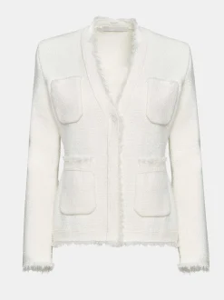 Accessories-Source Unknown Cinched Waist Cardigan, Natural White