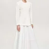 Accessories-Source Unknown Cinched Waist Split Jacket, Ivory