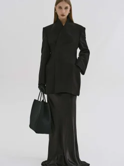 Clothing-Source Unknown Corrin Wrap Blazer, Black