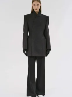 Clothing-Source Unknown Corrin Wrap Blazer, Charcoal