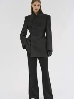 Clothing-Source Unknown Corrin Wrap Blazer, Charcoal