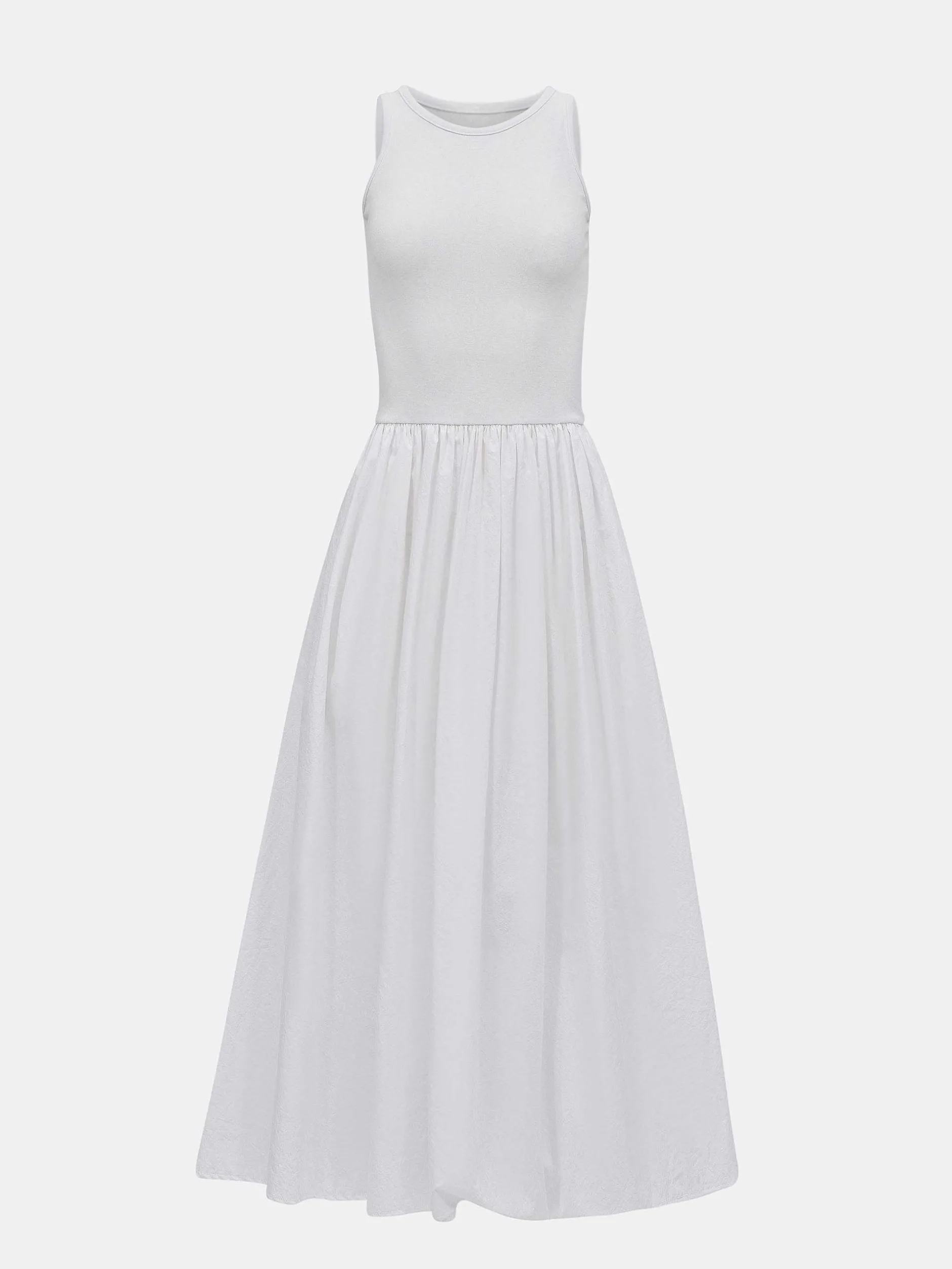 Accessories-Source Unknown Cotton Tank Dress, White