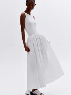 Accessories-Source Unknown Cotton Tank Dress, White