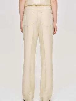 Bottoms-Source Unknown Creased Slim Trousers, Butter