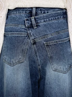 Clothing-Source Unknown Crossover Jeans, Dark Stone Wash