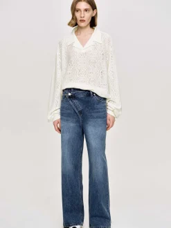 Denim-Source Unknown Crossover Jeans, Dark Stone Wash