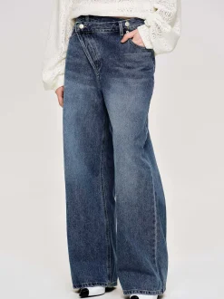 Denim-Source Unknown Crossover Jeans, Dark Stone Wash