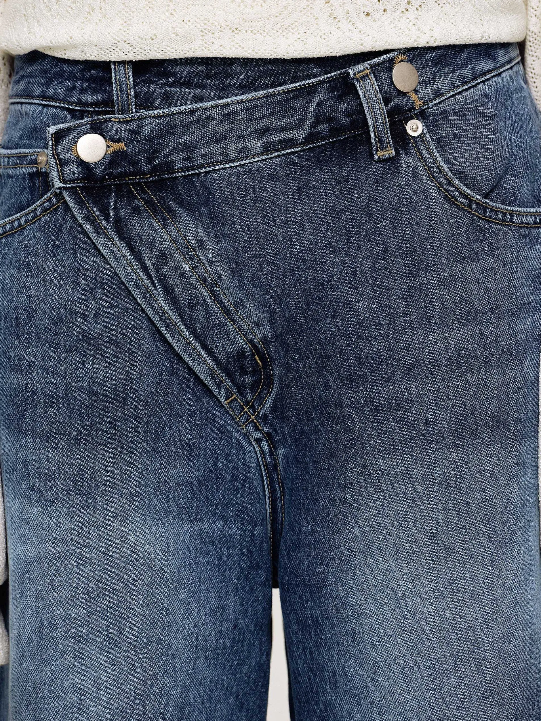 Denim-Source Unknown Crossover Jeans, Dark Stone Wash