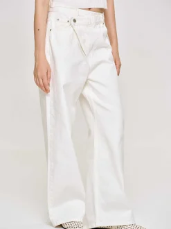 Denim-Source Unknown Crossover Jeans, White