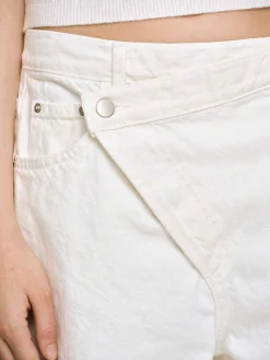 Denim-Source Unknown Crossover Jeans, White