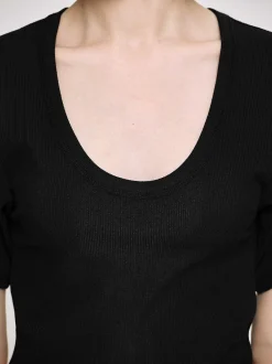 Accessories-Source Unknown Deep U T-Shirt, Black