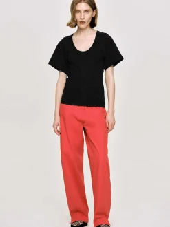 Accessories-Source Unknown Deep U T-Shirt, Black