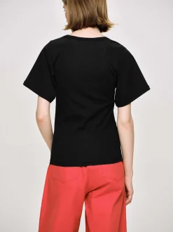 Accessories-Source Unknown Deep U T-Shirt, Black