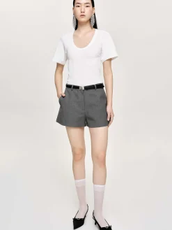 Accessories-Source Unknown Deep U T-Shirt, White