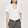 Accessories-Source Unknown Deep U T-Shirt, White