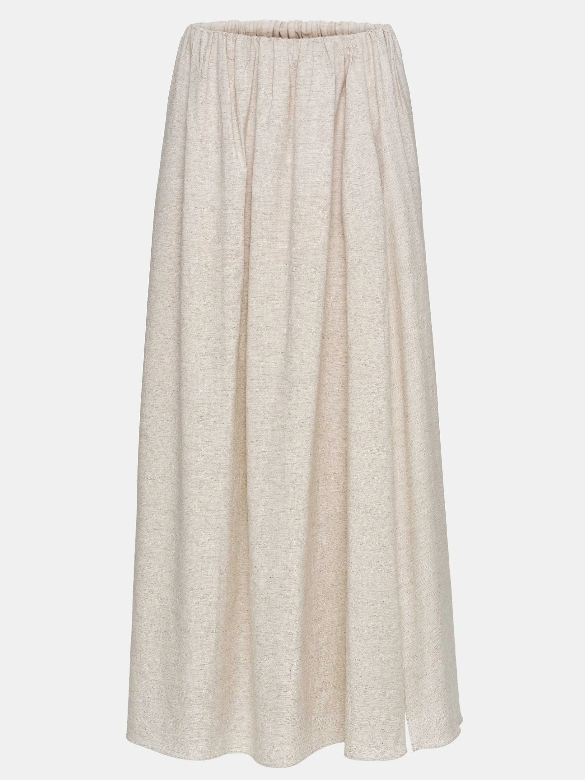 Bottoms-Source Unknown Dhanila Floor-Length Linen Skirt, Natural