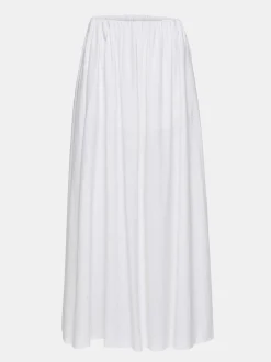 Clothing-Source Unknown Dhanila Floor-Length Linen Skirt, Optic White