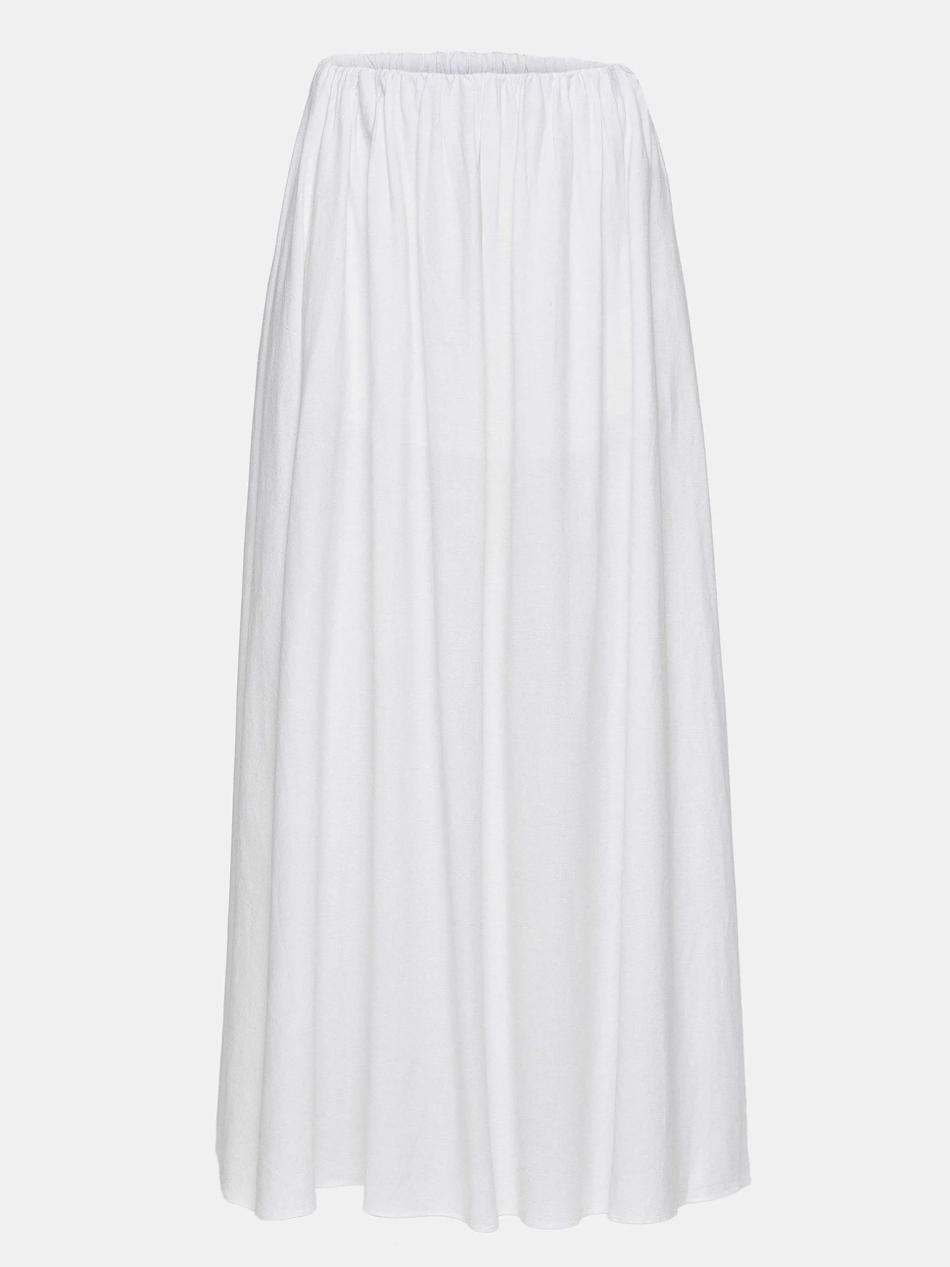 Clothing-Source Unknown Dhanila Floor-Length Linen Skirt, Optic White