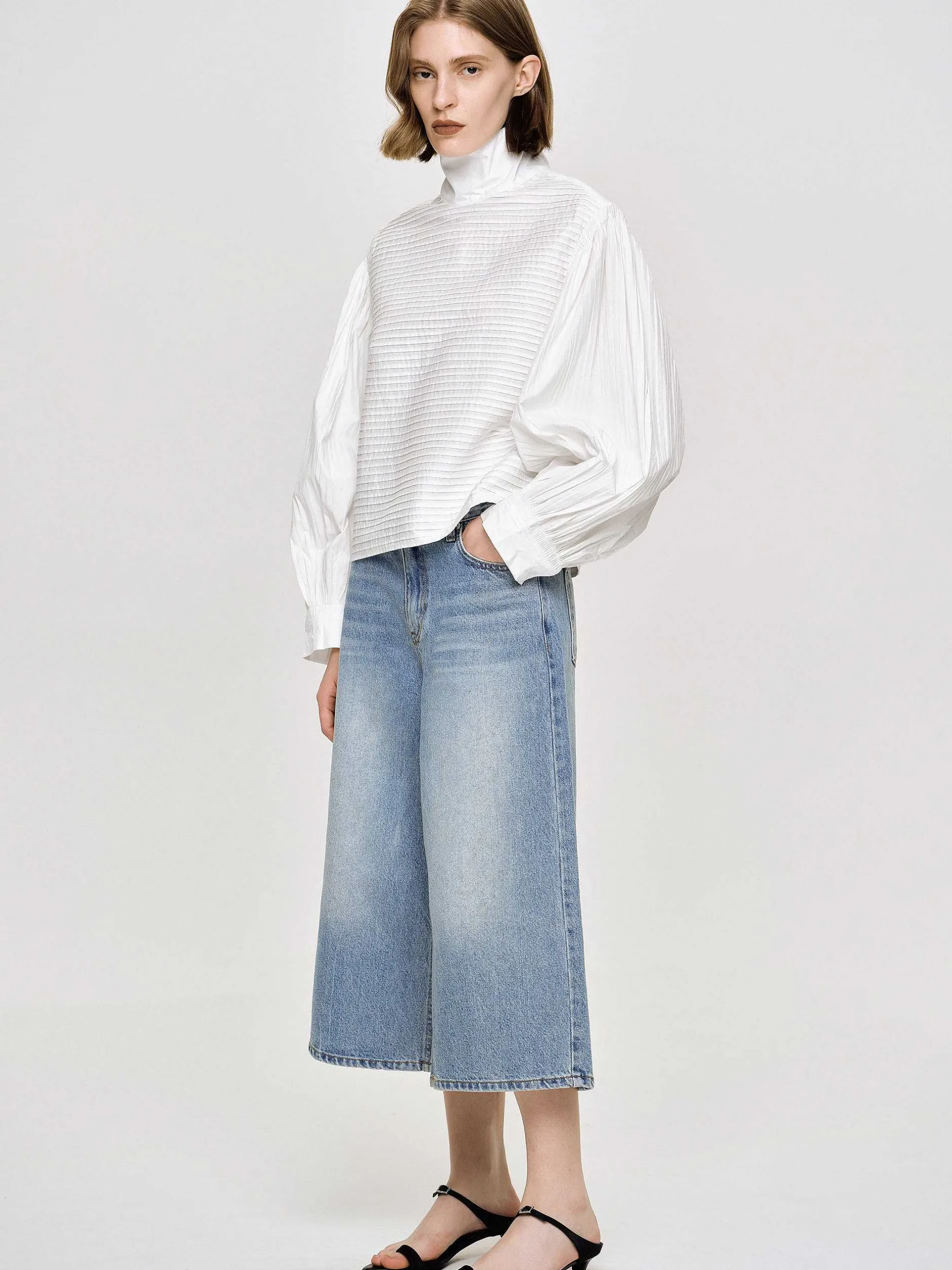Clothing-Source Unknown Erza Volume Blouse, White
