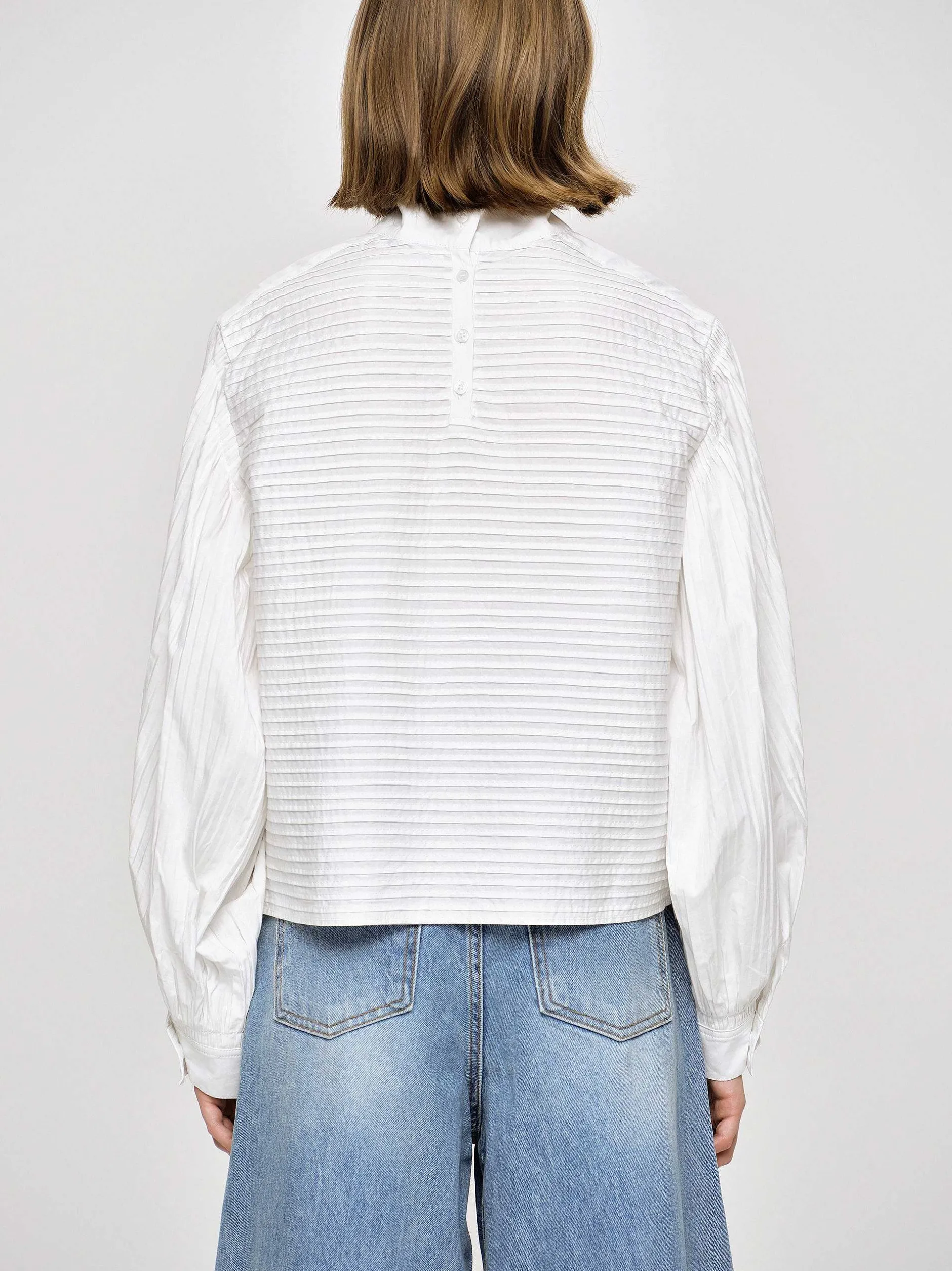 Clothing-Source Unknown Erza Volume Blouse, White