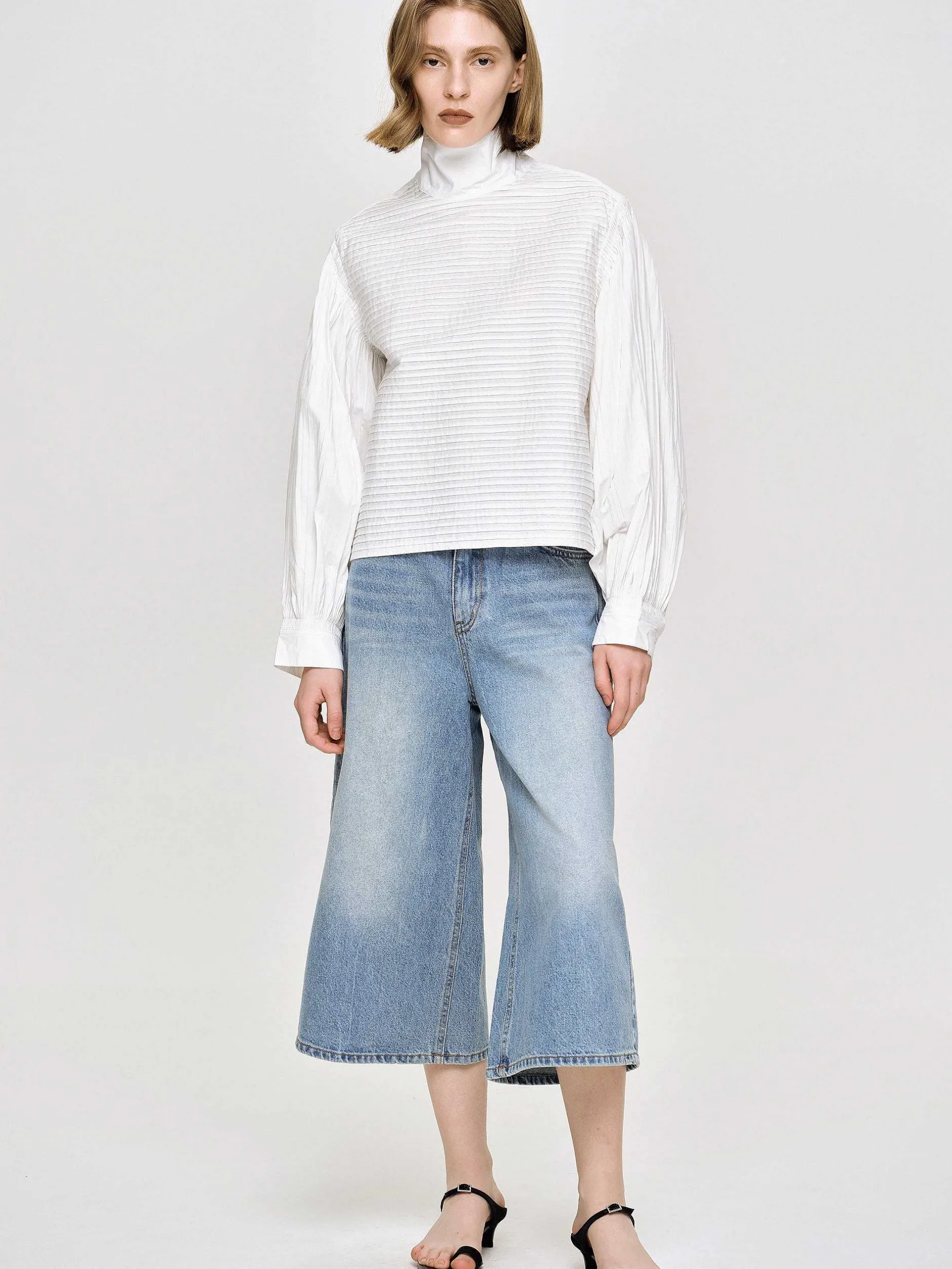 Clothing-Source Unknown Erza Volume Blouse, White