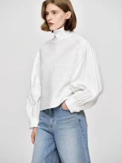 Clothing-Source Unknown Erza Volume Blouse, White