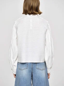 Tops-Source Unknown Erza Volume Blouse, White