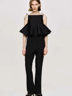 Clothing-Source Unknown Extra Cropped Camisole, Black