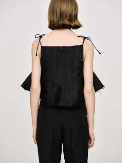 Clothing-Source Unknown Extra Cropped Camisole, Black