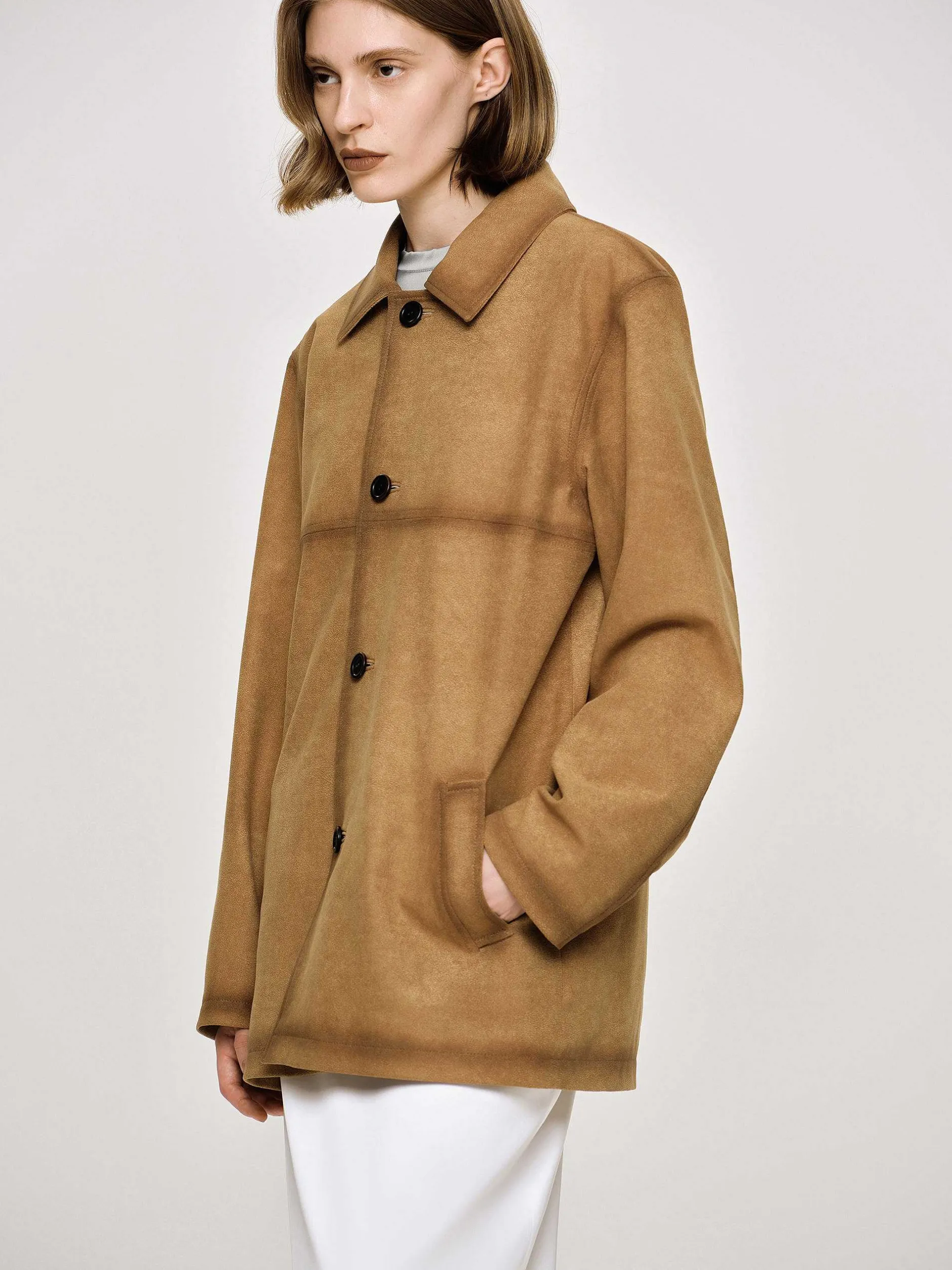 Accessories-Source Unknown Faded Sponge Jacket, Camel