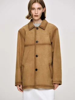 Accessories-Source Unknown Faded Sponge Jacket, Camel