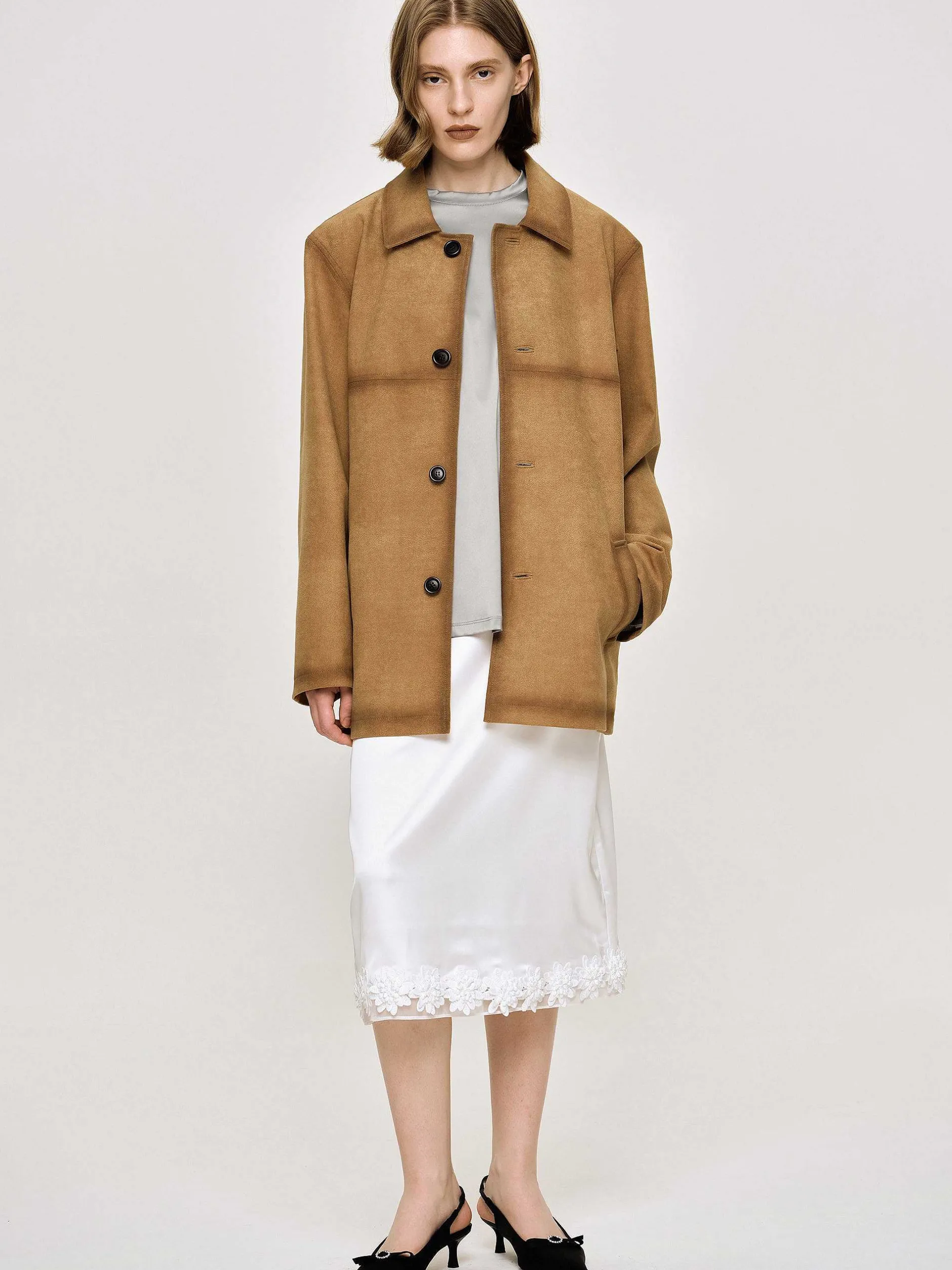 Accessories-Source Unknown Faded Sponge Jacket, Camel