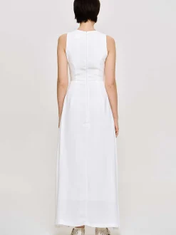 Clothing-Source Unknown Fitted Maxi Dress, White