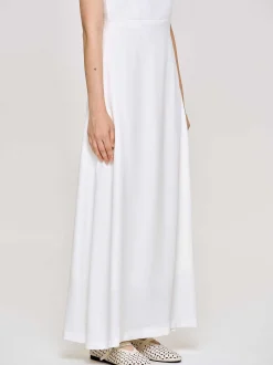 Clothing-Source Unknown Fitted Maxi Dress, White